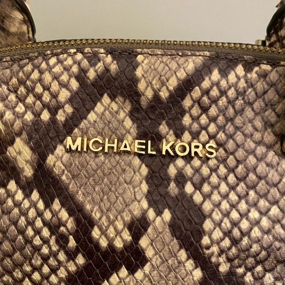 Michael Kors Python Leather Snakeskin Print Handbag - Picture 3 of 10